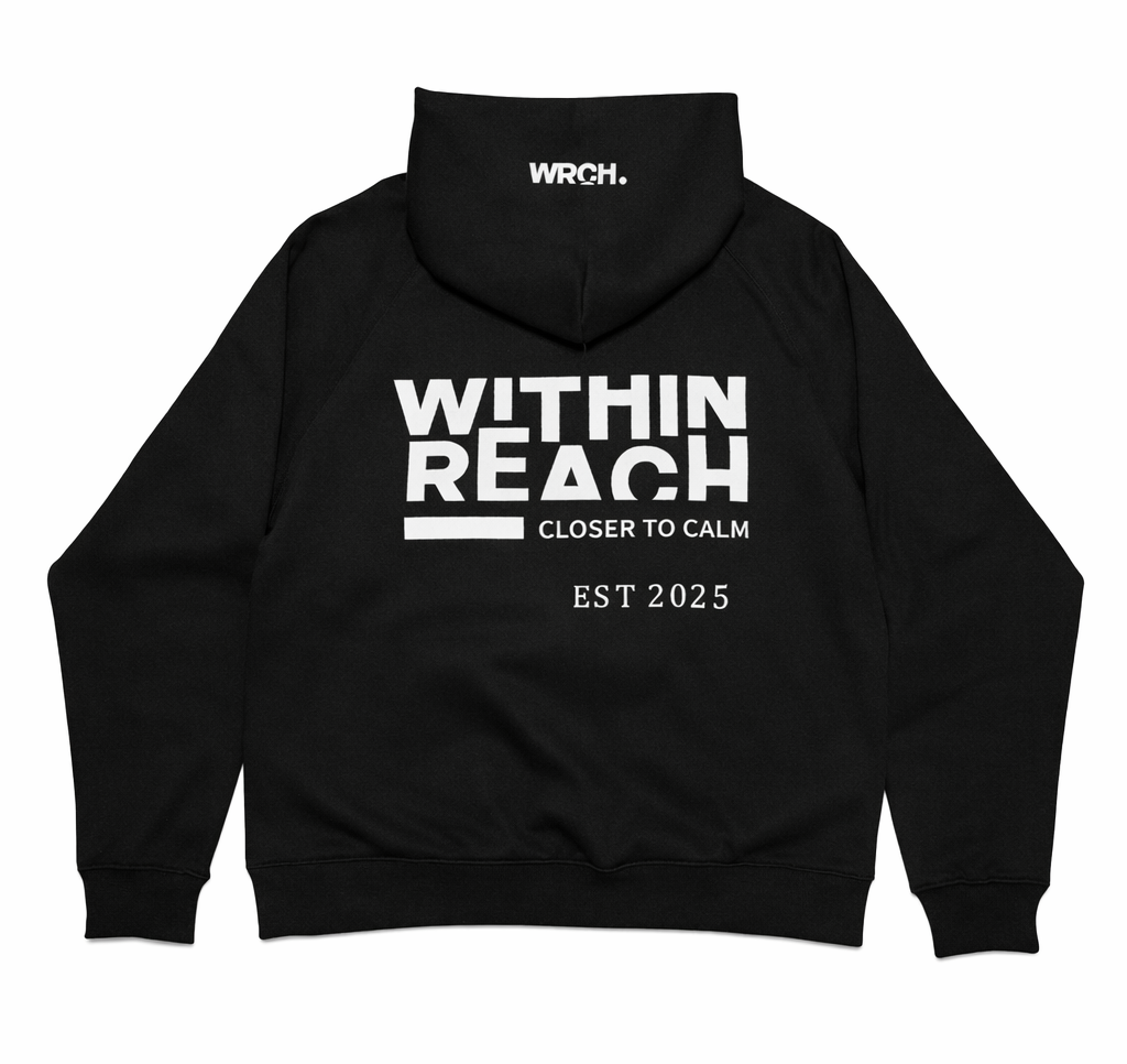 OVERSIZED Black "Closer to Calm" 600 GSM  Hoodie