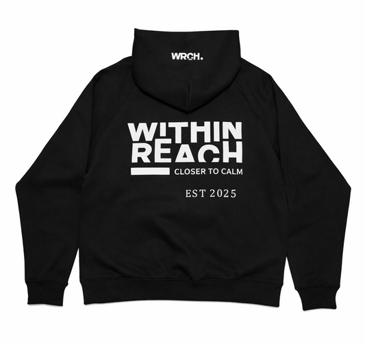 OVERSIZED Black "Closer to Calm" 600 GSM  Hoodie