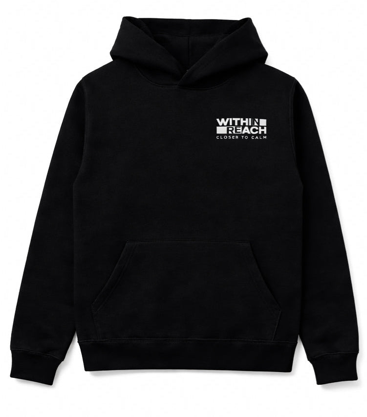 OVERSIZED Black "Closer to Calm" 600 GSM  Hoodie