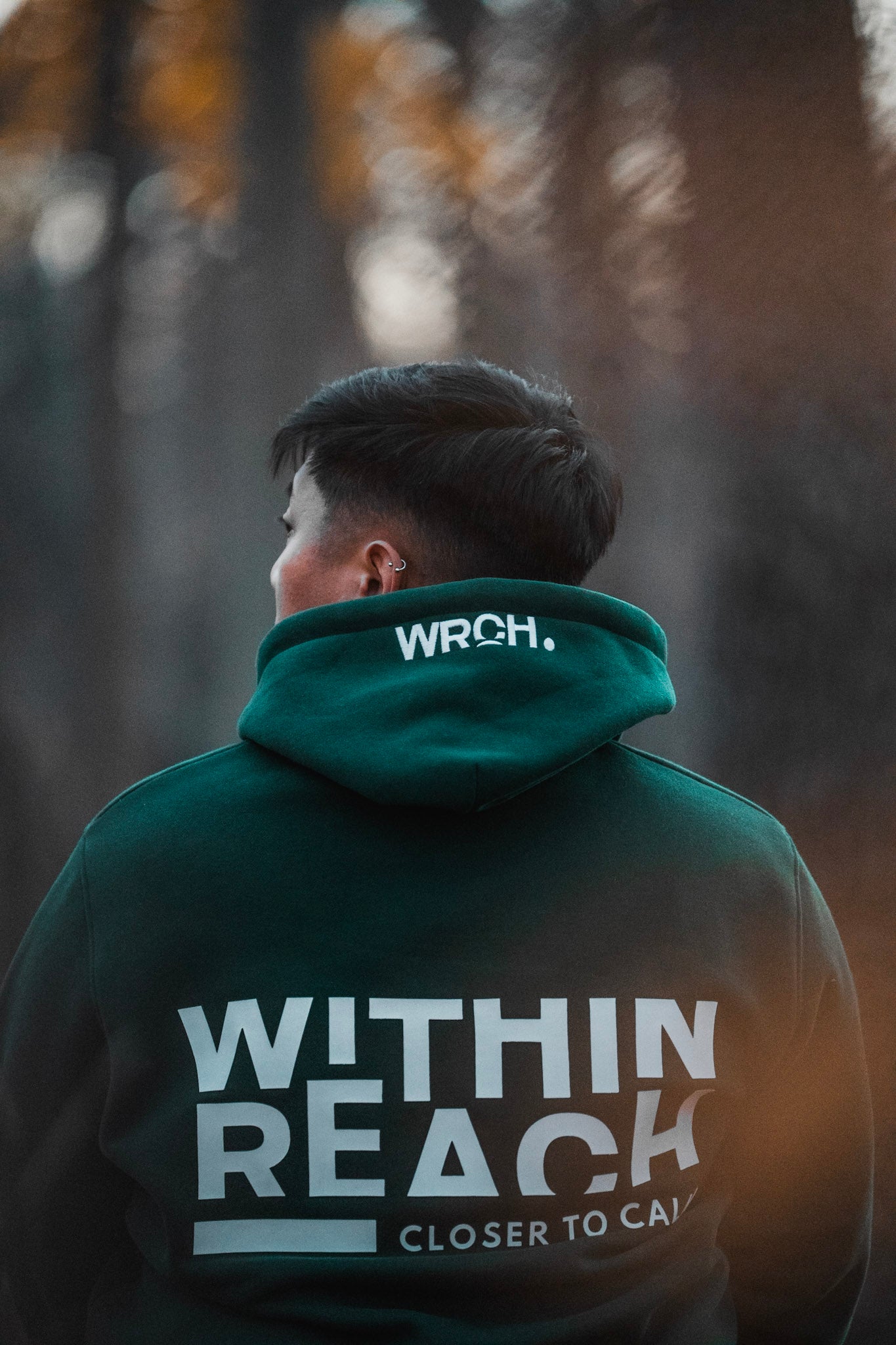 OVERSIZED Dark Forest Green "Closer to Calm" 350 GSM Hoodie