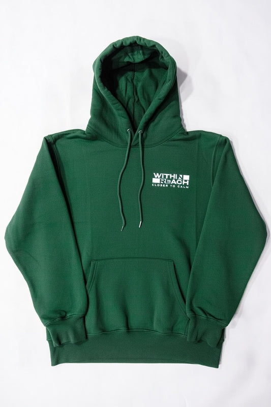OVERSIZED Dark Forest Green "Closer to Calm" 350 GSM Hoodie